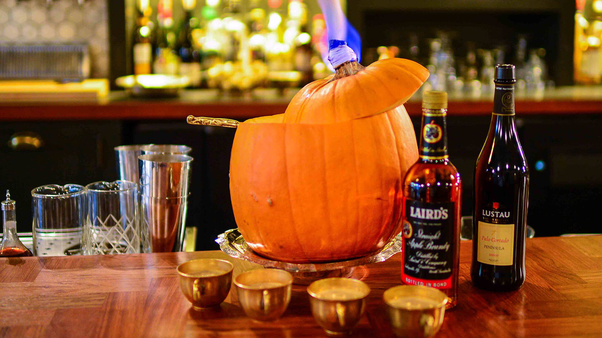 Fall cocktails featuring cider, apple brandy and pumpkin