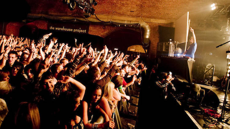 Party in a former air-raid shelter