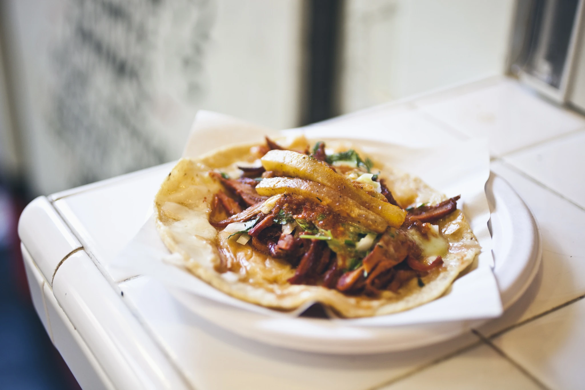 Adobada quesadilla at Los Tacos No. 1