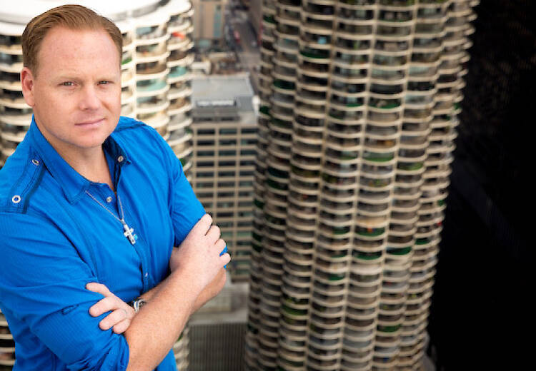 Nik Wallenda will walk between the Marina City towers and the Leo Burnett Building on Sunday, November 2.