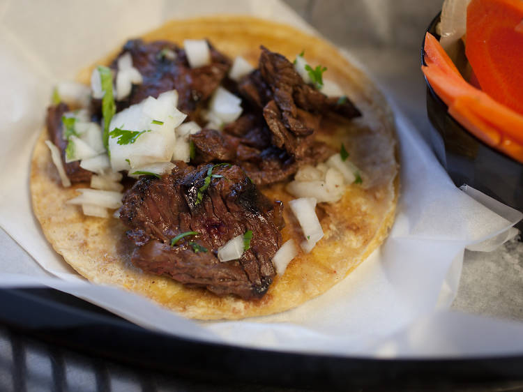 Carne asada tacos at L'Patron