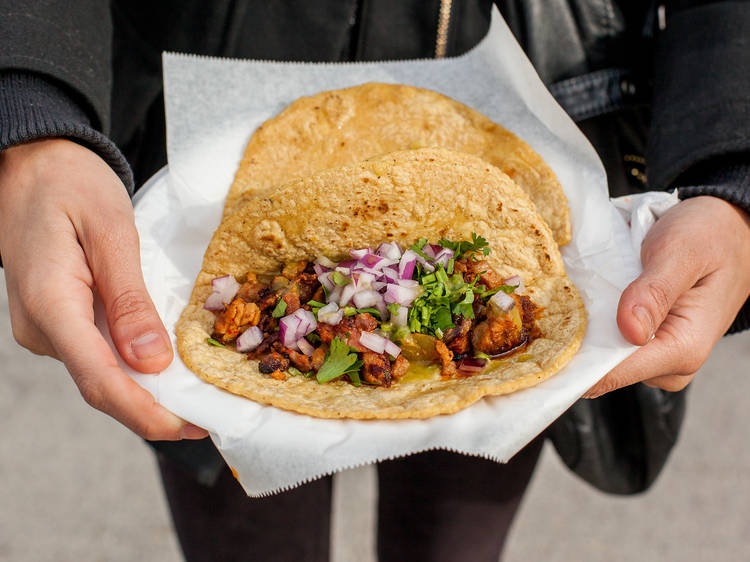 Huitlacoche tacos at Rubi's on 18th