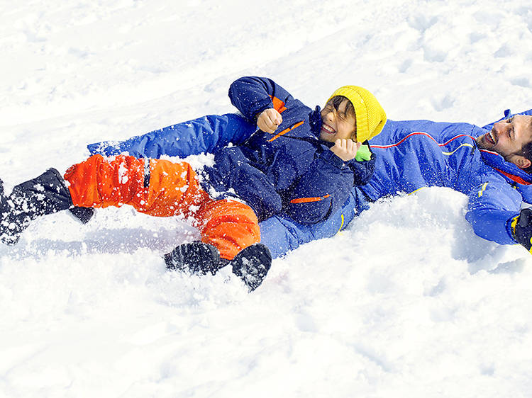 Sledding at Cedar Hill in Central Park