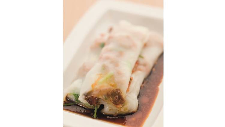 Tim Ho Wan - Vermicelli roll stuffed with pig's liver