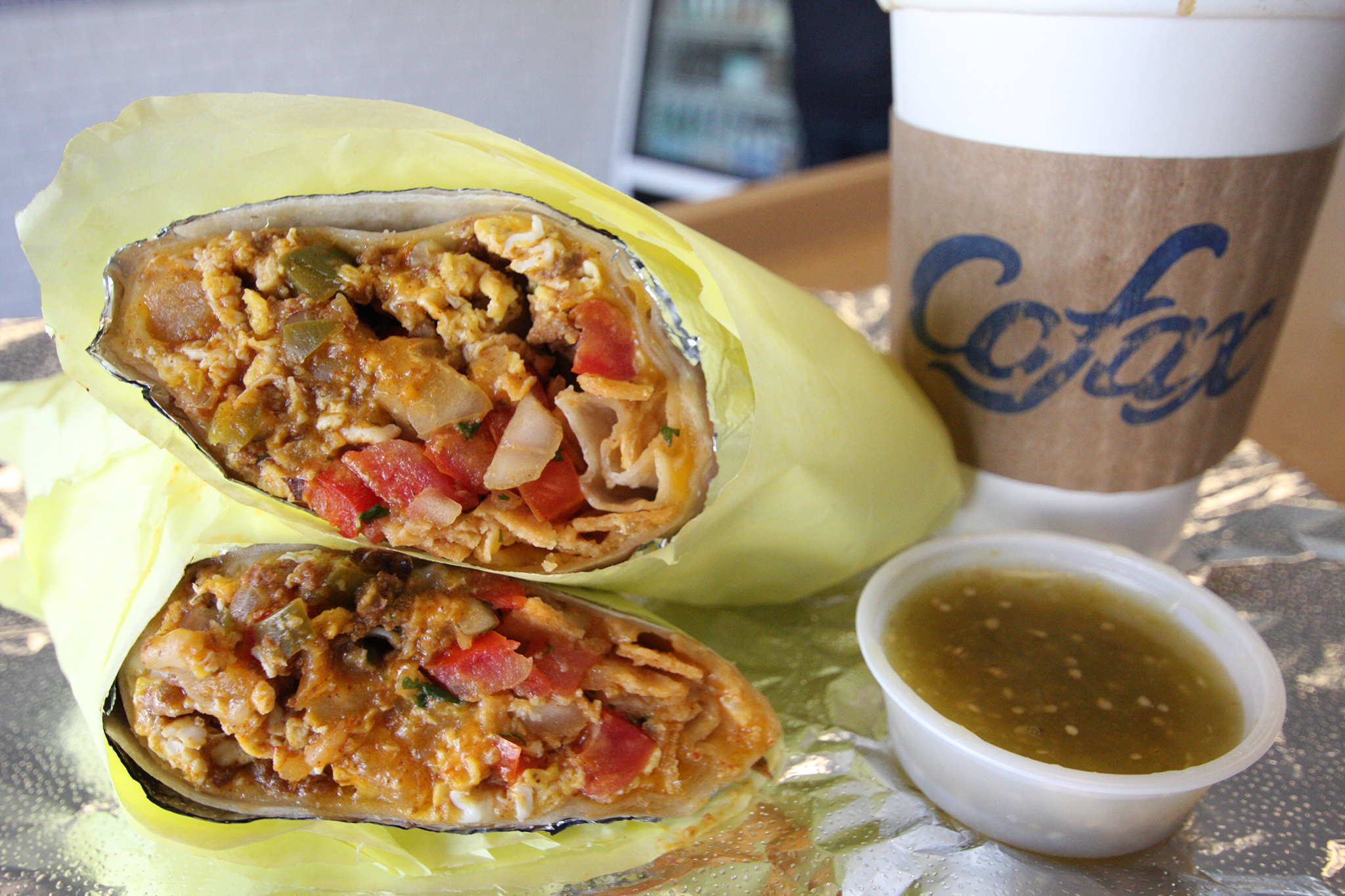 Where To Find The Best Breakfast Restaurants In Los Angeles Chorizo Breakfast Burrito At Cofax