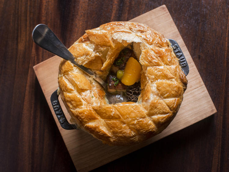 Chicken pot pie at the NoMad Bar