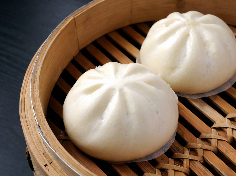 Pan-fried pork buns at Kung Fu Little Steamed Buns Ramen