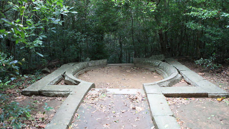 Conserved ruins of a mountain range Monastery