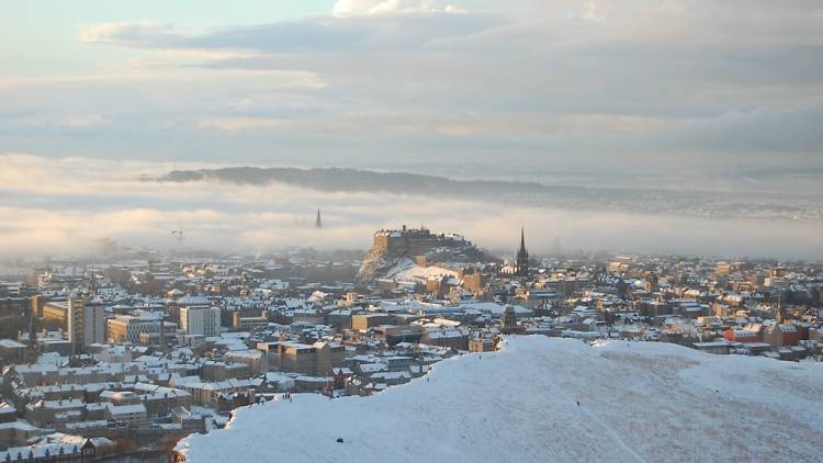 Snowbound city