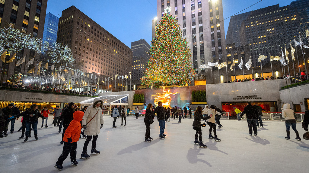 Best places to go ice-skating in NYC including indoor rinks