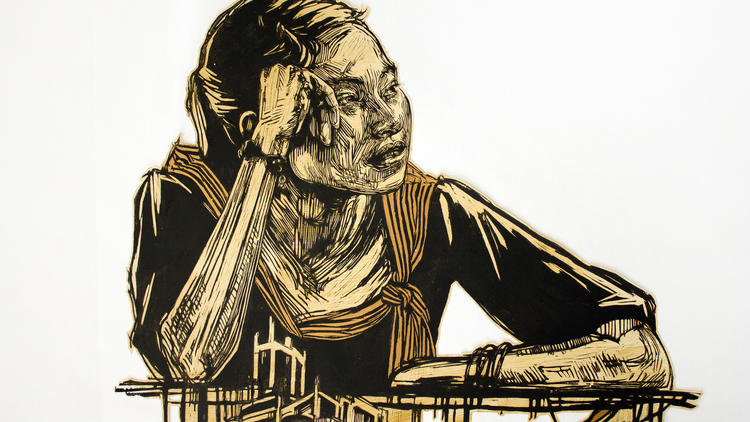 Swoon, Bangkok (detail), 2009-2012