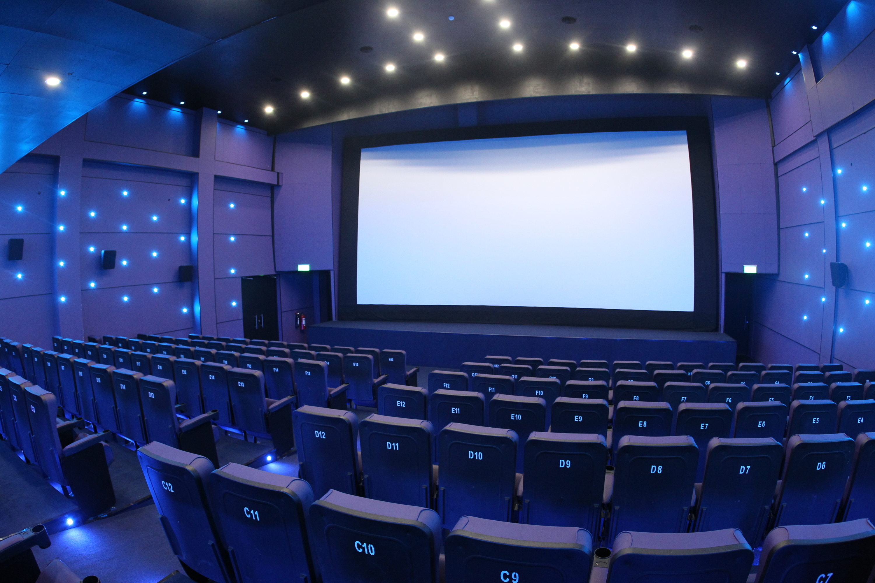 What kind of entertainment cinema theatre. Экран Harkness Hall Perlux 140. Маджестик синий зал. Зал кинотеатра. Экран кинотеатра.