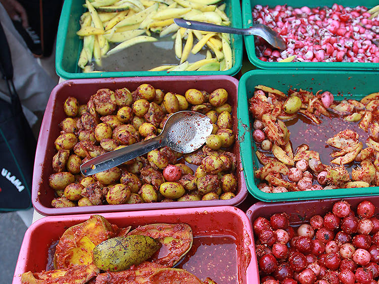 Achcharu is a street food in Sri Lanka