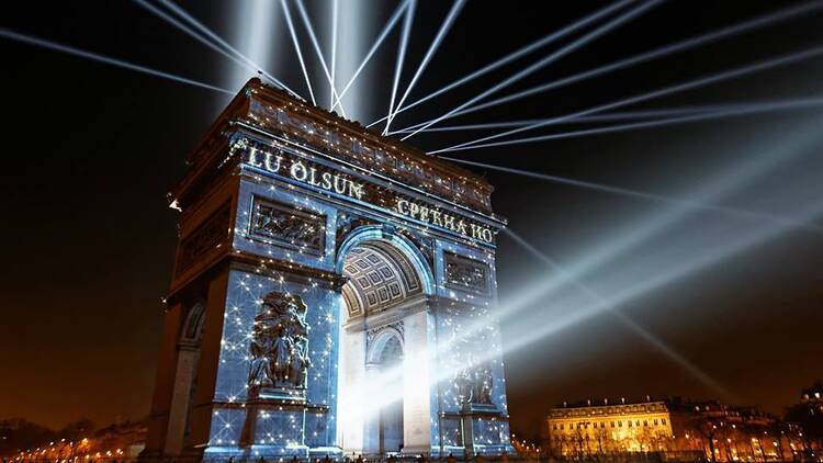 Paris nouvel an 2015 arc de triomphe