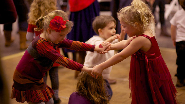 I Love Nature Family Valentine's Day Dance at the Peggy Noteabaert Nature Museum.