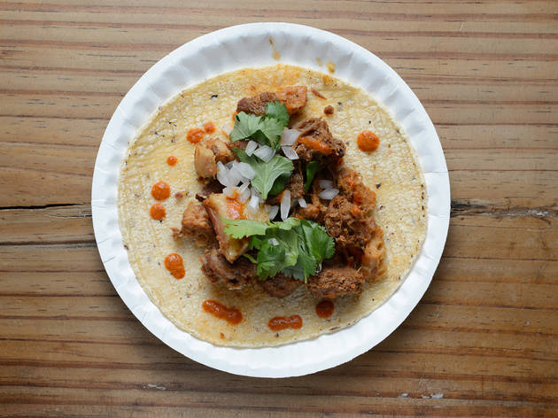 Red-chorizo–and-potato taco at Empellón al Pastor Red-chorizo–and-potato taco at Empellón al Pastor
