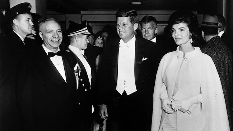 President John F. Kennedy at his inaugural ball in 1961.