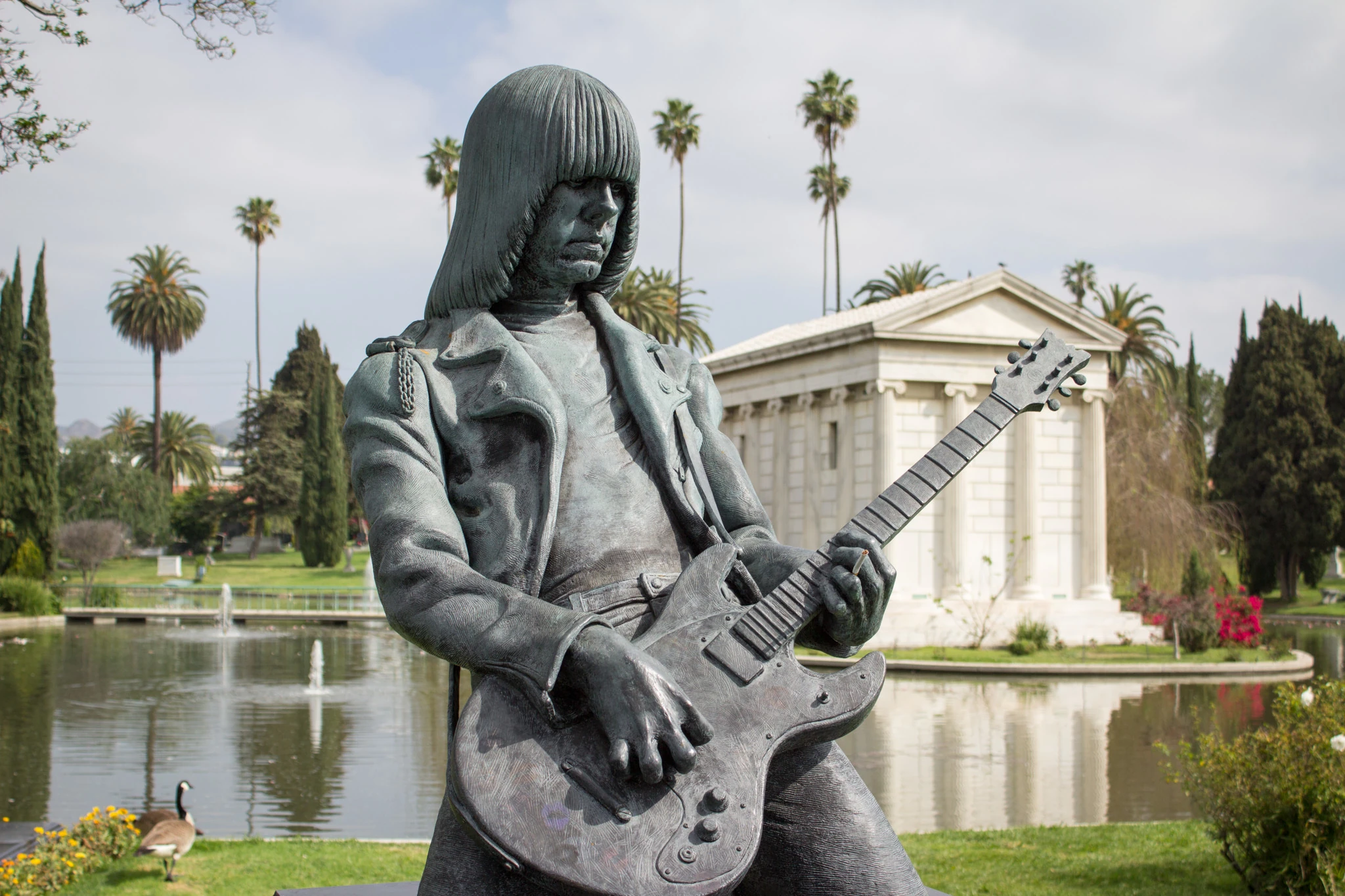 Johnny Ramone memorial at Hollywood Forever Cemetery
