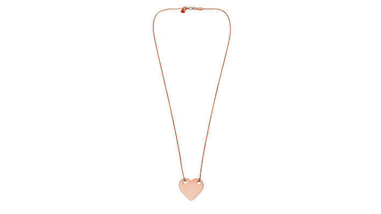 Engravable heart necklace