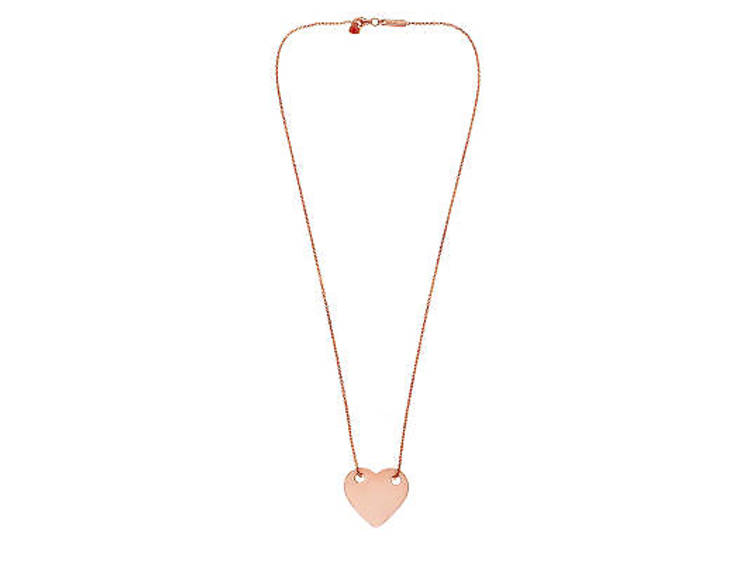 Engravable heart necklace