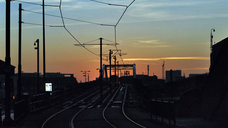 The tram tracks