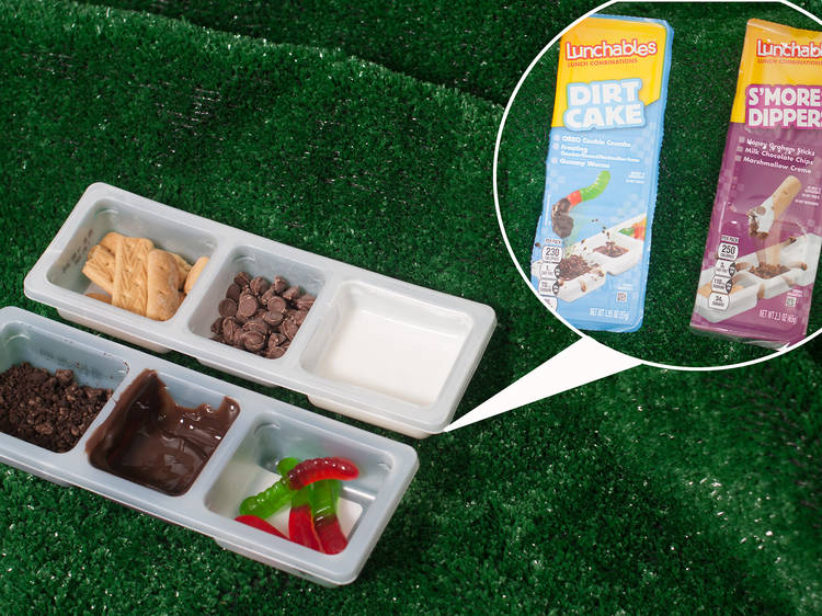 Lunchables Dirt Cake and S'mores Dippers, $1