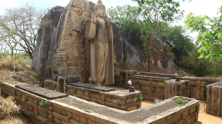 Aukana is a temple in Anuradhapura