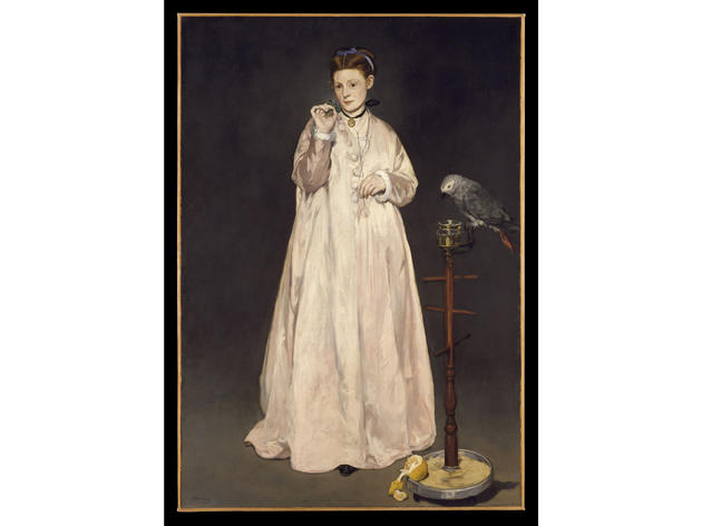 Woman with a Parrot (1866), Gustav Courbet Woman with a Parrot (1866), Gustav Courbet