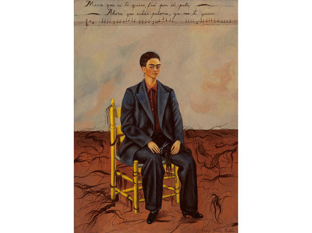 Self-Portrait with Cropped Hair (1940), Frida Kahlo Self-Portrait with Cropped Hair (1940), Frida Kahlo