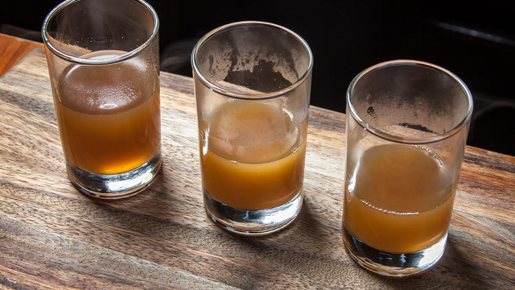 BRODO glasses: grass-fed beef, hearth, and organic chicken broths