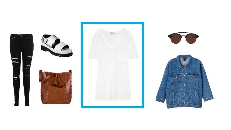 Four ways to wear a plain white tee