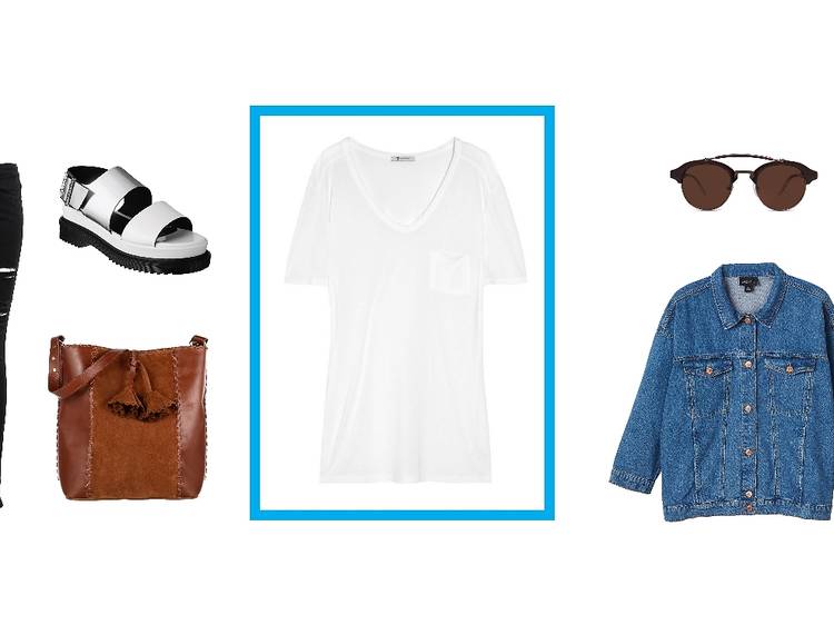 Four ways to wear a plain white tee