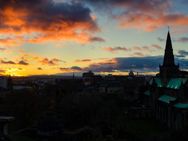 3 glasgow cathedral sunset 3 glasgow cathedral sunset