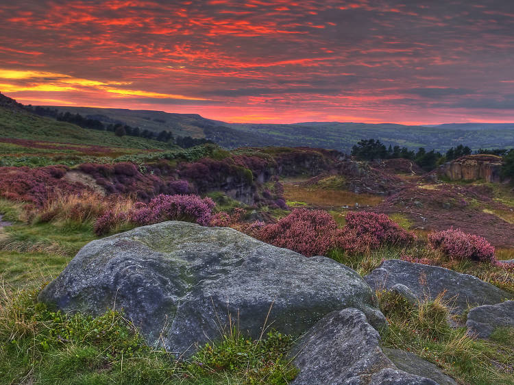 Ilkley Moor at dusk