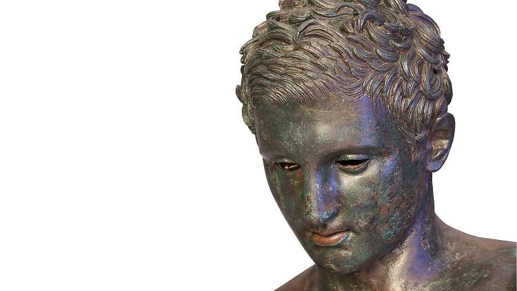 Detail of head of Apoxyomenos. Bronze, Hellenistic or Roman replica after a bronze original from the second quarter or the end of the 4th century BC. © Tourism Board of Mali Losinj