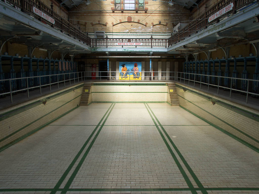 Photographs of Victoria Baths in Manchester