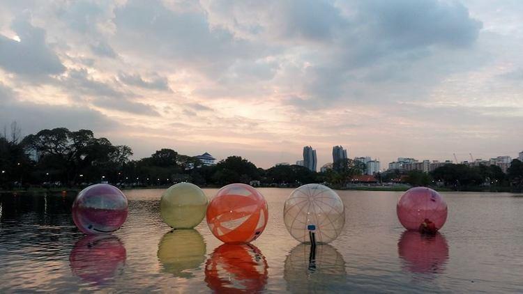 Water zorbing in Titiwangsa