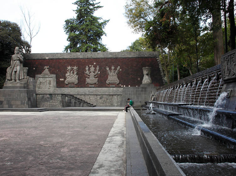 Prados entre la fuente de Xochipilli y la fuente de las Ninfas