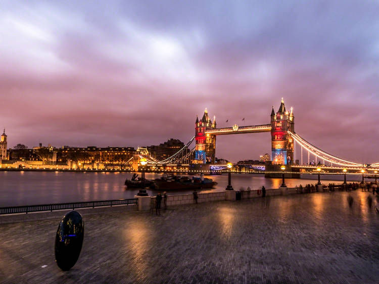 Tower Bridge light show