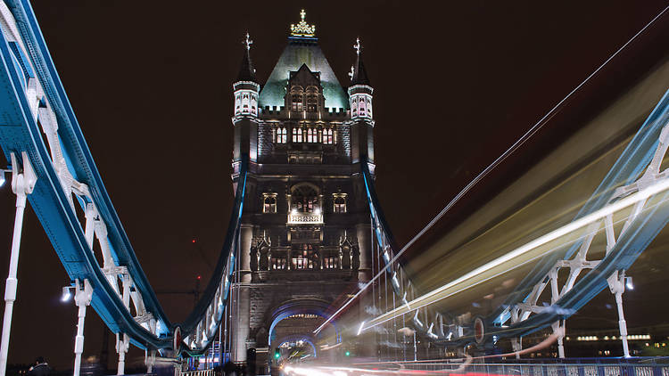 Speeding down Tower Bridge