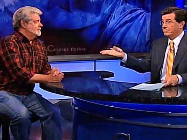 George Lucas with Stephen Colbert George Lucas with Stephen Colbert