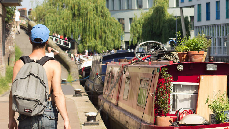 Sunny view of the canal