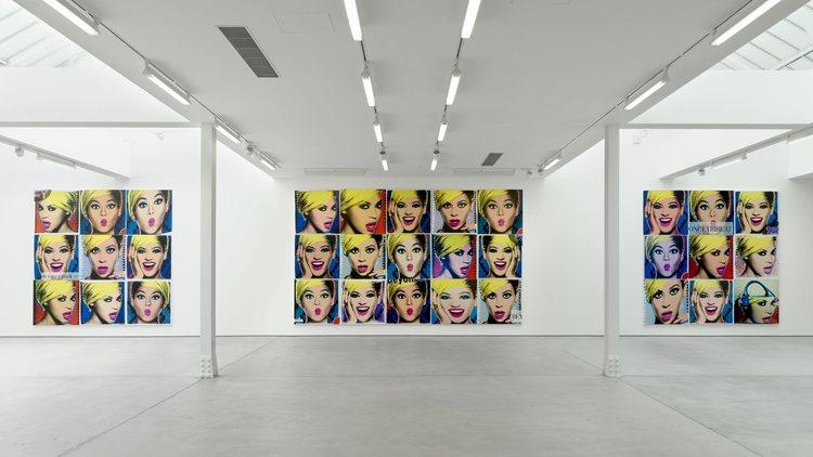 Installation view, Jonathan Horowitz, 304.8cm Paintings, Sadie Coles HQ, London, 26 March – 30 May 2015 Copyright the artist, courtesy Sadie Coles HQ, London