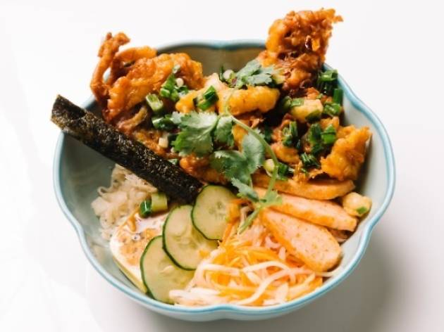 Crispy soft-shell crab & crispy squid with dill Crispy soft-shell crab & crispy squid with dill