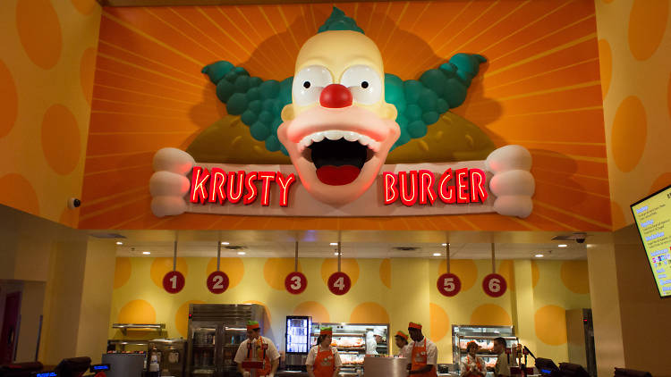 Krusty Burger restaurant at Universal Studios' Springfield