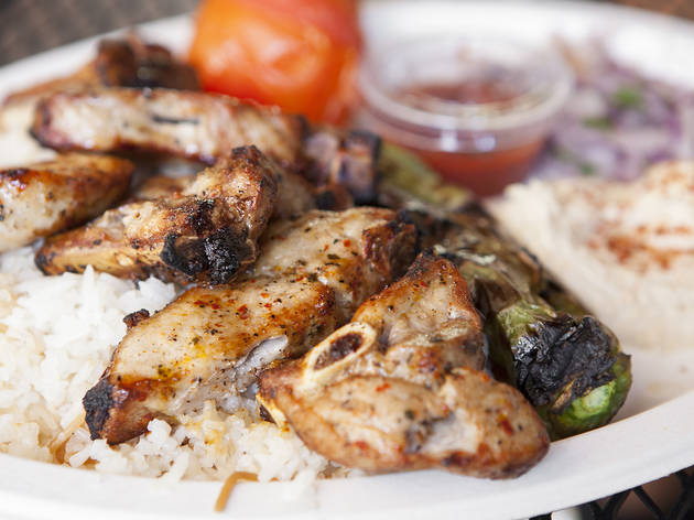 Corner Cuisine Pork kebab plate at Corner Cuisine