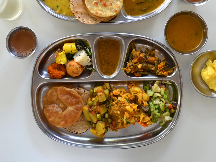 Standard thali at The Ganga Café