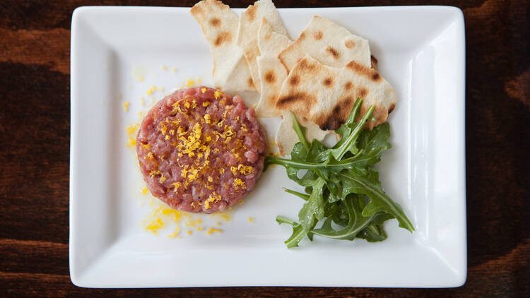 Carne crudo at Osteria Langhe 