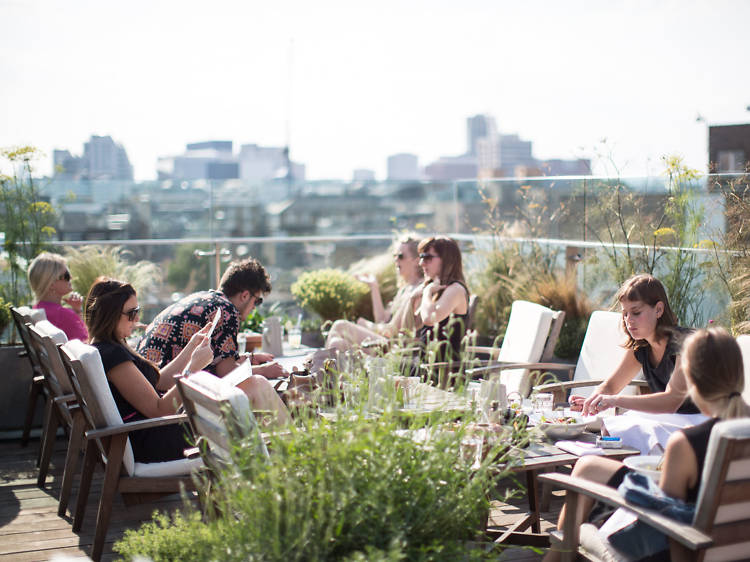 Drink in the view as you chow down at a rooftop restaurant