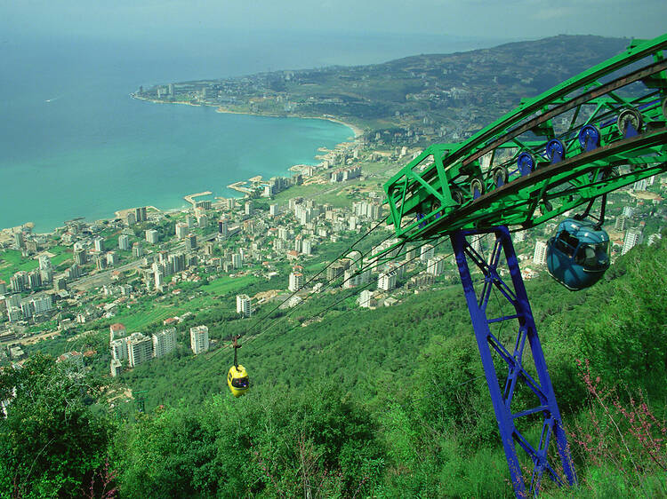 Take a dramatic cable car ride in Jounieh